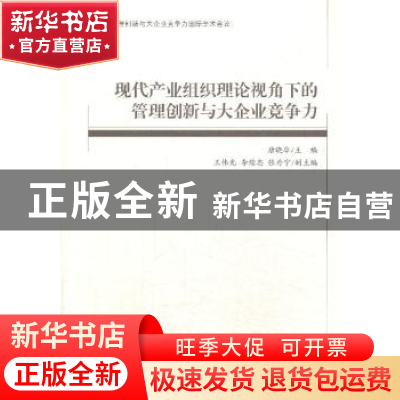 正版 现代产业组织理论视角下的管理创新与大企业竞争力 唐晓华主
