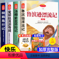 [正版]鲁滨逊漂流记快乐读书吧六年级下册的课外书爱丽丝漫游奇境汤姆索亚历险记尼尔斯骑鹅旅行记原著完整版鲁滨孙全套书籍书