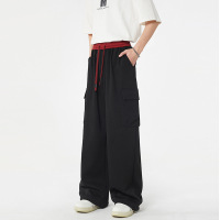 男装春秋季美式潮牌休闲运动工装裤男女同款宽松百搭直筒阔腿裤子