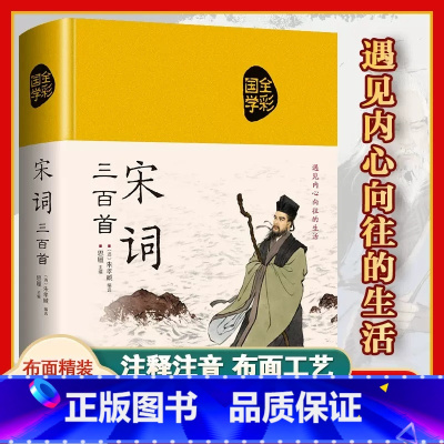 [正版]彩图宋词三百首全集 鉴赏辞典经典宋词选全宋词原文译文注释全解成人版初高中小学生课外阅读元曲宋词300首上海古籍