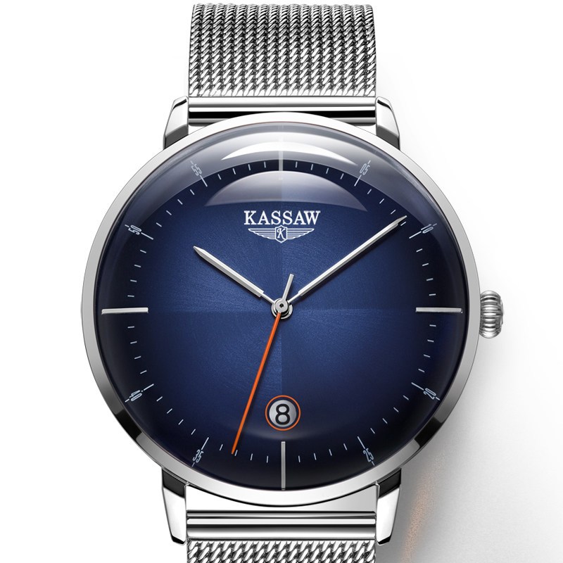 卡梭(kassaw)手表男士超薄自动机械学生男表防水商务休闲简约潮流男士