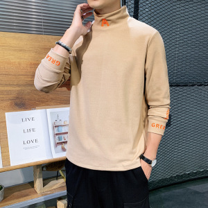 男士长袖T恤德绒秋季新款日系潮牌百搭时尚保暖打底衫上衣服