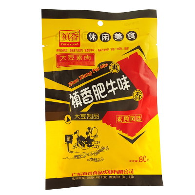 禛香真香香菇肥牛牛肉味80g×10包包装休闲美味素食