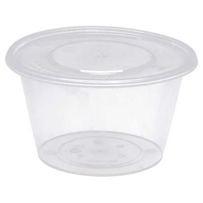 优彩嘉 一次性餐盒 圆碗透明 1000ML*300套 CH-05 箱