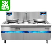 圣托(Shentop)双头单尾小炒炉 15kW饭店食堂电磁灶 双头单尾小炒炉 DCB13