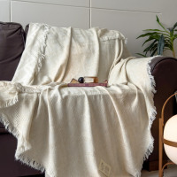 雅鹿 A类亚麻提花多功能盖毯