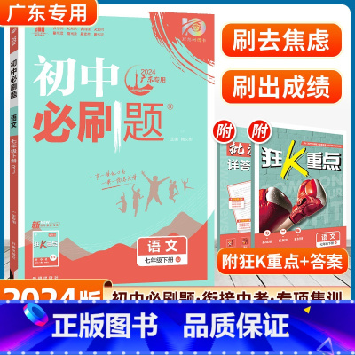 语文 人教版-广东专用 [正版]2024版初中七年级下册语文人教版初一7年级RJ课文复习资料初中同步练习册七下辅导资料资