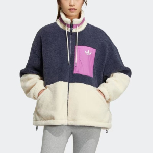 adidas/阿迪达斯女子加厚保暖仿羊羔绒运动夹克外套 HR3455 C