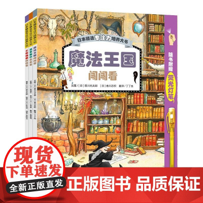 日本精选专注力培养大书 第一辑共3册 含魔法王国闯闯看 迷宫旅行走走看 工作场景找找看 1套书多种不同玩法寓教于乐