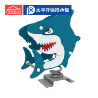 有优贝贝幼儿园儿童户外PE板弹簧摇马公园小区室外摇摇乐游乐设备大鲨鱼