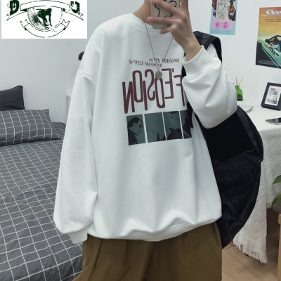 HLCOMAN卫衣男无帽软糯糯oversize春装网红炸街ins外套潮牌情侣chic港风卫衣