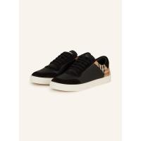 博柏利(BURBERRY)意大利进口光滑皮革拼接跑鞋透气防滑休闲运动鞋