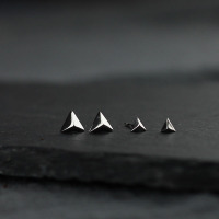 新款银饰潮耳钉女纯银个性简约耳环百搭防过敏925精致耳饰养耳洞送女朋友老婆情人节七夕生日礼物