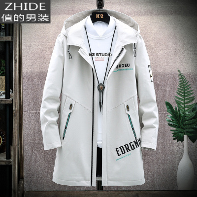 SUNTEK春秋夹克男外套13初中学生18高中男孩15岁中大童风衣中长款17薄款风衣