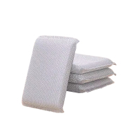 优诗提念YSTN-XWJ01 铝钛合金膜丙纶丝海绵清洁擦 4个/包(计价单位:包) 银色