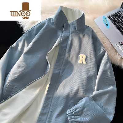 YANXU美式双面穿棒球服外套男2023新款春季潮流冲锋衣痞帅潮牌夹克