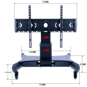 瀚柳 HLZJ-01 电视移动推车升降落地支架(计价单位:台) 黑色