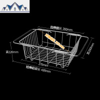 水沥水架304不锈钢厨房置物架洗碗池放碗架沥水篮收纳架子家用 三维工匠