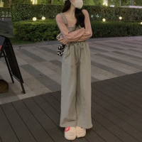 小个子穿搭背带裤+长袖T恤打底衫两件套户外休闲套装女装_1_363
