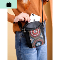 新款迷你多层小斜挎手机包女刺绣民族风牛津布配牛皮洋气NEW LAKE女斜挎包