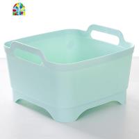 塑料洗菜盆厨房家用大号沥水盆滴漏盆洗碗盆水果盆洗菜篮子 FENGHOU 淡绿