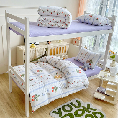 天山柔 1.2m/1.5m/1.8m/2.0m床单款 水洗棉双层纱小碎花 三件套 (计价单位:套)