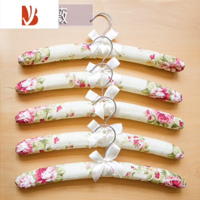 三维工匠室内衣架家用挂衣挂钩包布海绵防滑服装店布艺棉衣撑子卧室