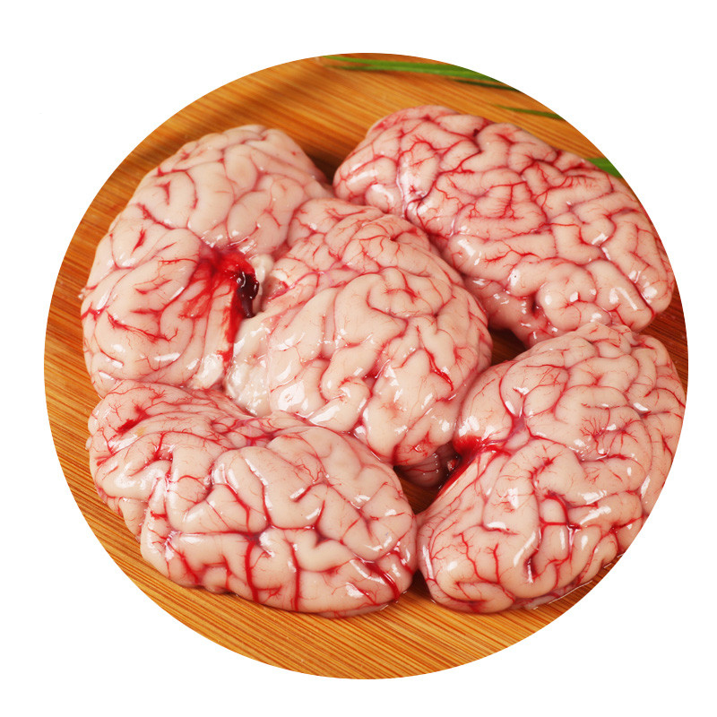 新鲜羊脑 新鲜生羊脑 爬山羊脑 脑髓 脑花 16个 约900g 羊脑羊杂汤