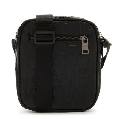 Emporio Armani2025新款男包经典百搭斜挎包休闲商务手提包雅黑色男士邮差包