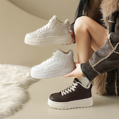 雪地靴女冬季新款加厚加绒老爹鞋休闲保暖百搭厚底棉鞋_1