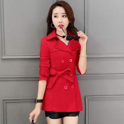 七斓风衣女中长款时尚2020修身气质初秋百搭新款英伦风中款小个子外套风衣