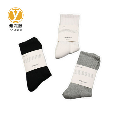 雅霖服 纯棉子运动中袜三双装YLFWZ104015 组