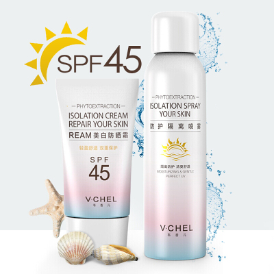 韦香儿防晒喷雾150ml+防晒霜乳30g套装隔离脖子防嗮保湿补水全身男女儿童学生军训户外网网红防晒霜套装默认尺寸