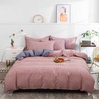 安居先森40支纱高支高密全棉印花单人床三件套活性印染员工宿舍常用0.9米床/1.2米床床上用品三件套D1397