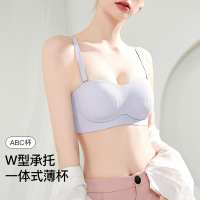 聚拢内衣女小胸显大防外扩收副乳无痕文胸夏季新款可拆卸肩带抹胸
