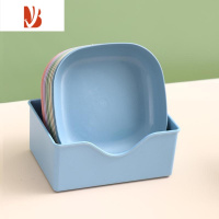 三维工匠桌面垃圾碗垃圾盘家用碟桌上客厅不锈钢垃圾桶办公茶几果皮罐置