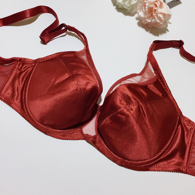 可莉允三件华*尔同款薄软杯聚拢罩杯文胸砖红色共19个码数胸罩