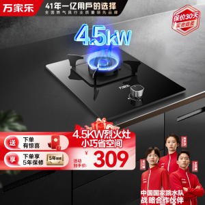 万家乐AY1烈火4.5KW燃气灶家用厨房单灶台式嵌入式煤气灶液化气