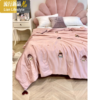可爱夏季天丝夏被可水洗机洗莫代尔夏凉被芯单双人空调被薄款 三维工匠被子