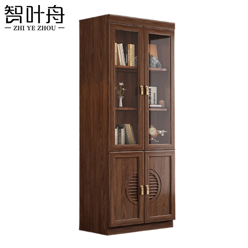 智叶舟实木办公柜两门745*372*1940mm台