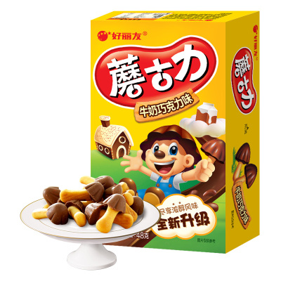 > 好丽友 蘑古力(牛奶巧克力味)48g