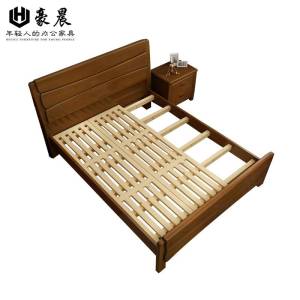 豪晨实木床(1200*2000mm 框架结构+床头柜)张