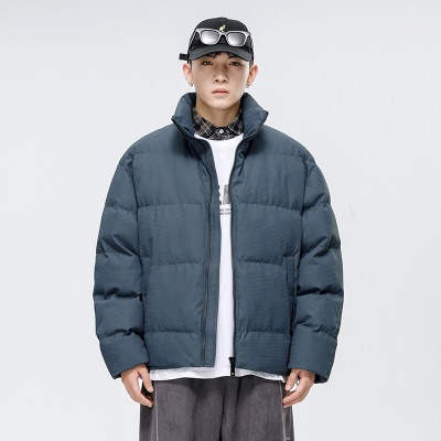 冬季新款加厚外套男潮牌保暖休闲面包服情侣立领羽绒棉服上衣