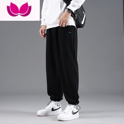 七斓运动长裤子男款休闲宽松抽绳束脚灯笼裤春季加绒阔腿篮球卫裤