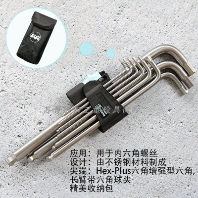 咏幻维拉Wera3950PKL9不锈钢公制球头内六角L型扳手9件套 9件套0227201点5-10mm送帆布包