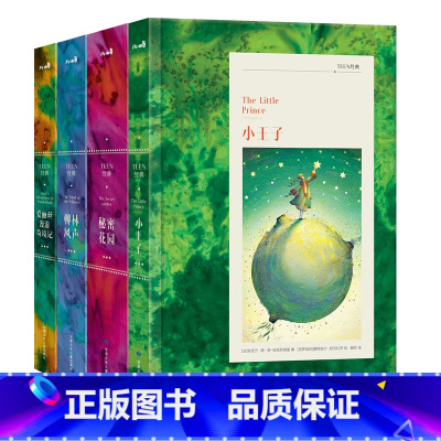 TEEN经典-4册套装 [正版]TEEN经典系列儿童文学小王子柳林风声爱丽丝梦游奇境记秘密花园8-9-10-11-12岁