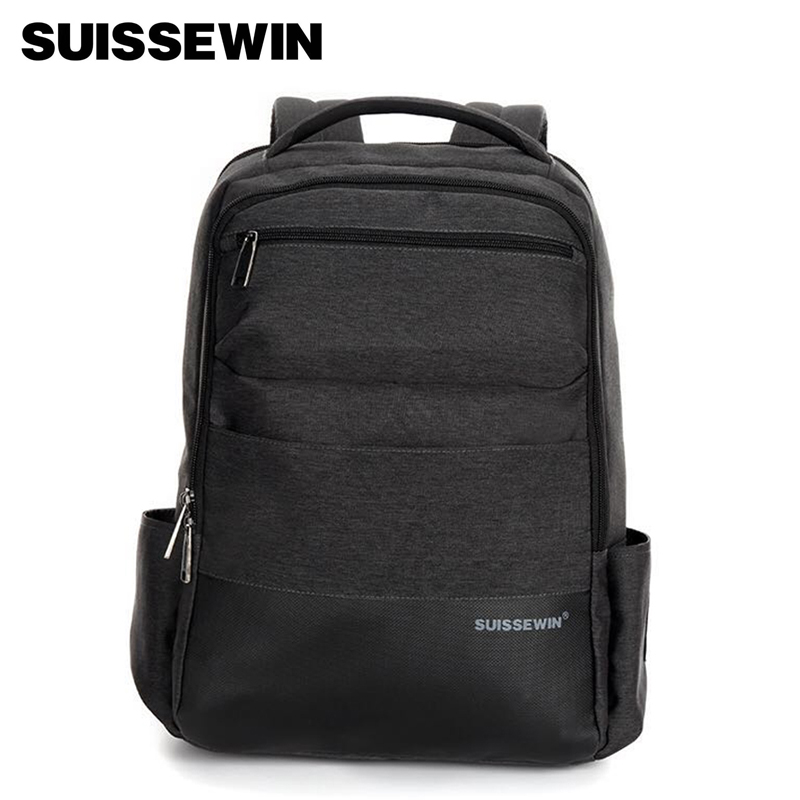 瑞士时尚多功能双拼色商务双肩包SN99309