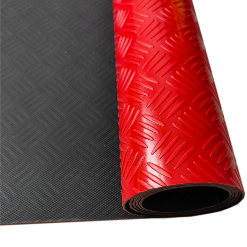 臻远 ZY-DT045橡胶防滑阻燃地垫车间仓库地板垫走廊地毯 红色2米宽1米长