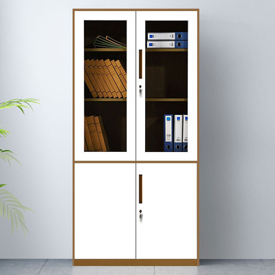 绵冠文件柜拆装办公柜钢制铁皮柜资料柜档案柜储物柜 咖色拆装大器文件柜