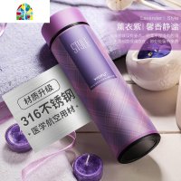 女士316不锈钢保温杯ins时尚男大容量水杯子学生便携茶杯 FENGHOU 圣诞红升级款[送杯刷杯套]